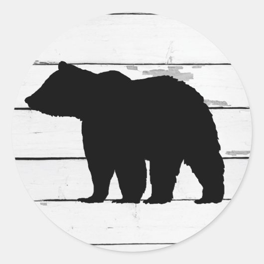 Stickers Woodland Ours Noir (Devant)