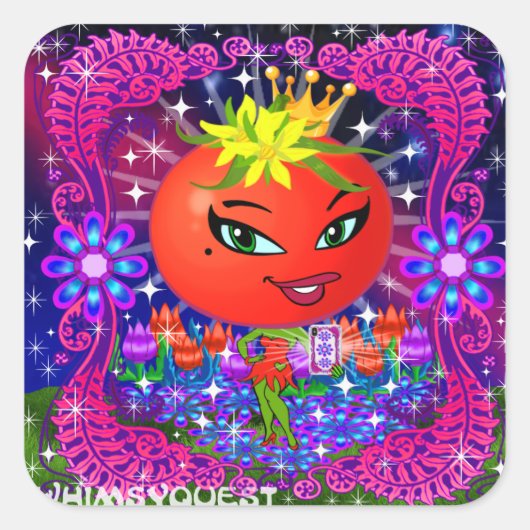 Stickers WQ Saucy Tomato "Say Cheese" (Devant)