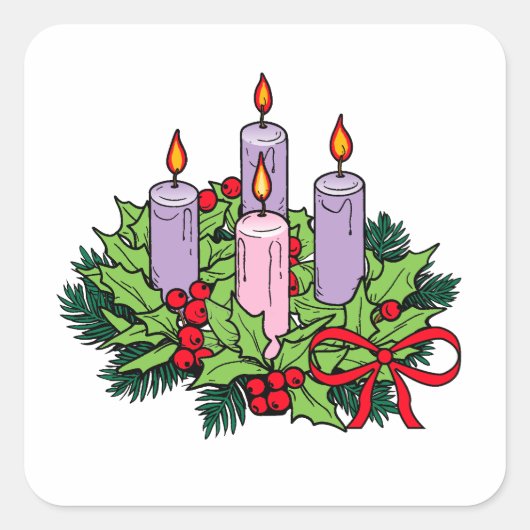 Stickers Wreath Advent (Devant)