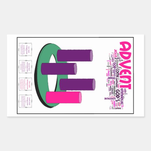 Stickers Wreath de l'Avent : Parfait pour les étud (Devant)