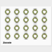 Stickers Wreath Holiday (Feuille)