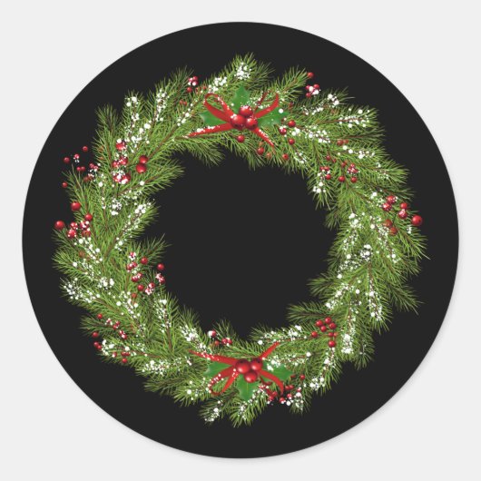 Stickers Wreath Holiday (Devant)
