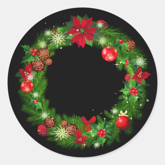 Stickers Wreath Holiday (Devant)