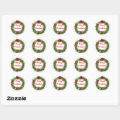Stickers Wreath Holiday (Feuille)