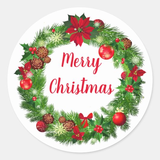 Stickers Wreath Holiday (Devant)