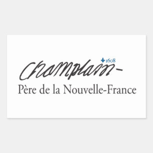 Stickers x20 Champlain vader Nieuw-Frankrijk