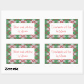 Stickers XMAS JACQUARD KNIT Rectangle "Fabriqué à (Feuille)