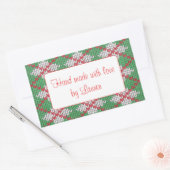 Stickers XMAS JACQUARD KNIT Rectangle "Fabriqué à (Enveloppe)