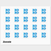 Stickers XOXO en lettres bleues (Feuille)