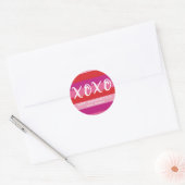 Stickers XOXO personnalisés Saint Valentin (Enveloppe)