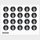 Stickers Xray de la poitrine de squelette (Feuille)