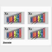 Stickers xylophone Lettre X (Feuille)