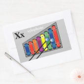 Stickers xylophone Lettre X (Enveloppe)