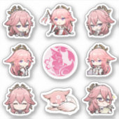 Stickers Yae Miko Impact Genshin (Devant)