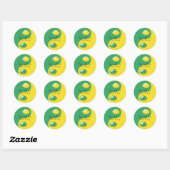 Stickers Yin-Yang citron-chaux (Feuille)