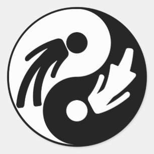 stickers yin yang féminin masculin