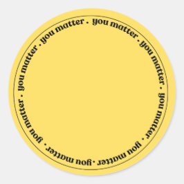 Stickers: You Matter from The Program  Ronde Sticker
