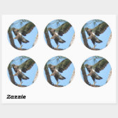 Stickers Young Eagle yoga stretch (Feuille)