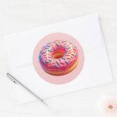 Stickers Yummy Pink Donut avec arrosage (Enveloppe)