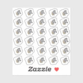 Stickers Zebra Aquarelle (Feuille)
