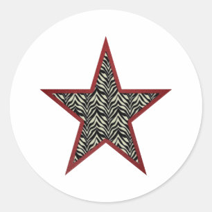 Stickers Zebra Star