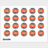 Stickers Zebra Star Orange Sassy (Feuille)