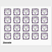 Stickers Zèbre pourpre de Couronne diamant (Feuille)