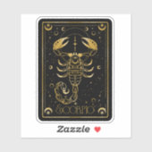 Stickers Zodiac Scorpio Astrologique Noir & Or (Feuille)