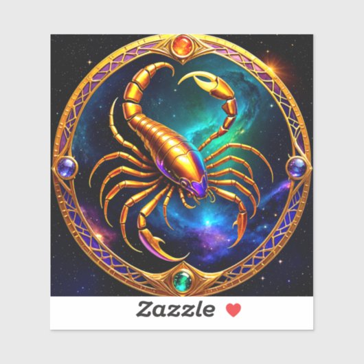 Stickers Zodiac Scorpio, Zodiaque Céleste (Feuille)