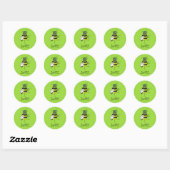 Stickers Zombie Bee mignonne Halloween drôle (Feuille)