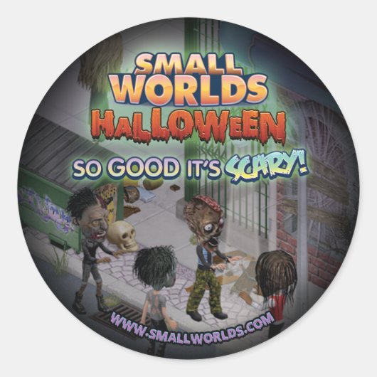 Stickers Zombie Halloween Small Worlds (Devant)