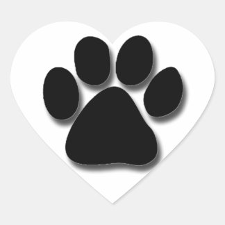 Stickers - Zwart Paw Print