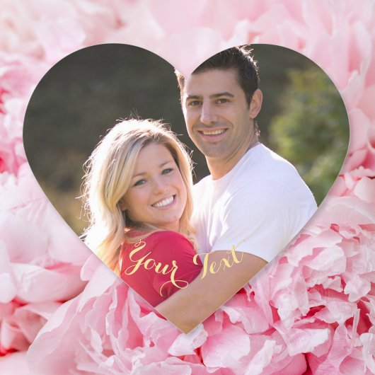 Stickersblad met eigen hartvormige foto's maken hart sticker