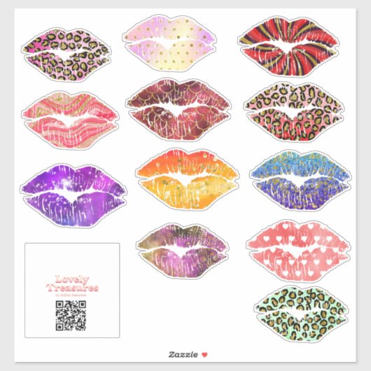 Stickervel 12 kusjes - groot sticker (Vel)