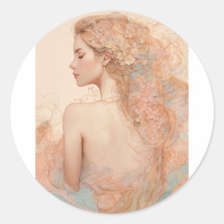 StickerWhimsy in Bloom" Ronde Sticker