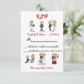 Stickfigure RSVP Kaartje (Staand voorkant)
