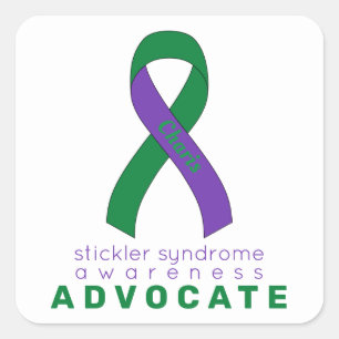 Stickler Syndrome Advocate Sticker Carré blanc