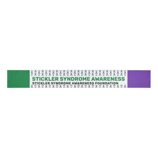 Stickler Syndrome Awareness Pattern Ribbon Grosgrain Lint (Voorkant)
