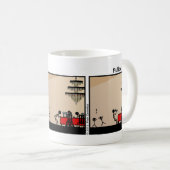 Stickman amusant tiré chaise Mug (Devant droit)