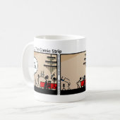 Stickman amusant tiré chaise Mug (Devant gauche)