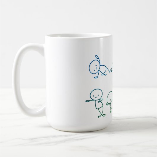 Stickman Collecte à la main Mug café (Gauche)