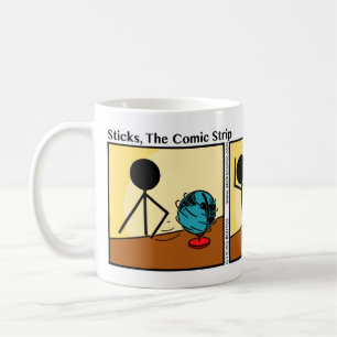 Stickman Drôle Spin The Globe Mug
