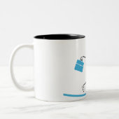 Stickman Employé Marcher Conception Mug (Gauche)