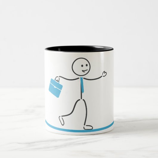 Stickman Employé Marcher Conception Mug (Centre)