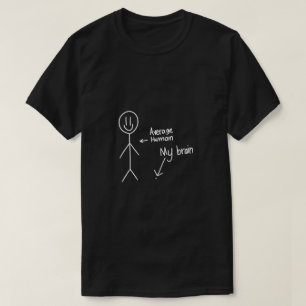 Stickman Gemiddelde hersengrootte T-shirt