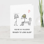 Stickman Humor Quote Facial Funny Valentijnsdag Kaart (Voorkant)