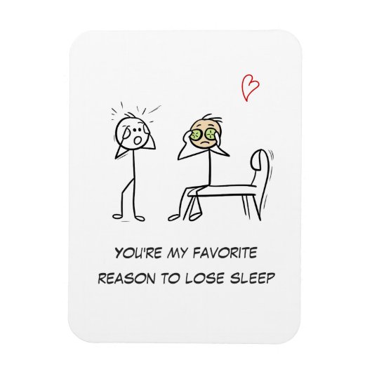 Stickman Humor Quote Facial Funny Valentijnsdag Magneet (Verticaal)