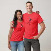 Stickman Hurling-kleur past zich aan met eigen sch T-shirt (Unisex)