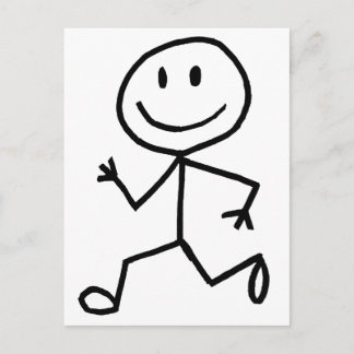 Stickman Runner Briefkaart