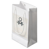 Stickman Sitting Sac cadeau (Devant Angle)